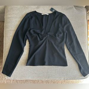 Abercrombie & Fitch Black Long Sleeve V Neck